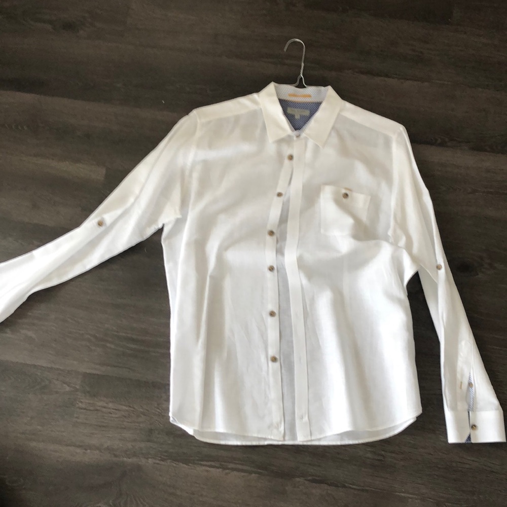 Ted Baker men’s white linen button down